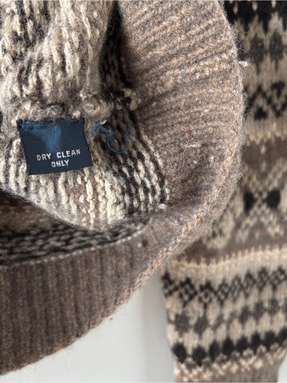 Vintage Polo Ralph Lauren Hand Knit Fair Isle Wool Silk Turtleneck Sweater - Picture 3 of 6